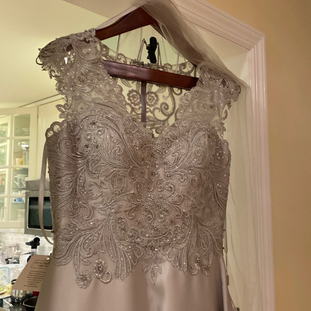 Marsoni Bridal Dress Size 10, style MV1088 color Taupe, MV#0222, cut#9325